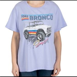 Ladies, size 2 XL Ford Bronco Graphic Tee - Light Purple